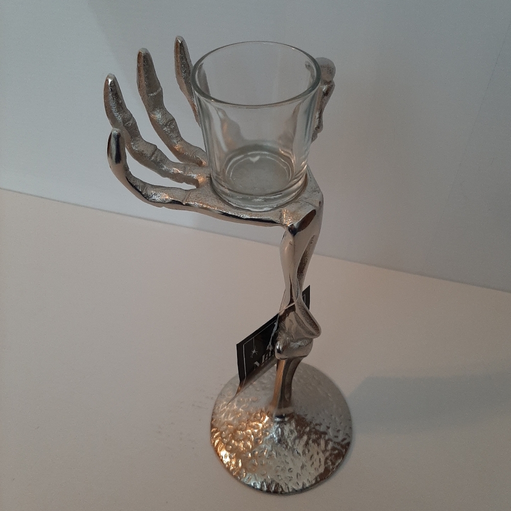 Martha Stewart Halloween Skeleton Hand Candle Holder
